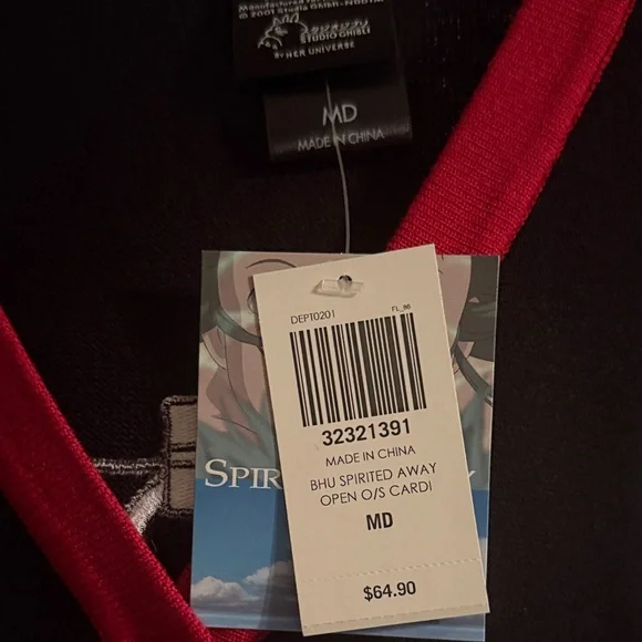 Studio Ghibli Spirited Away Bathhouse Icons Women’s Cardigan - Picture 3 of 6